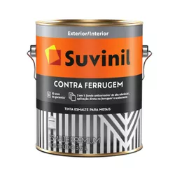 ESMALTE CONTRA FERRUGEM CINZA ESCURO 3,6L SUVINIL - Corante Tintas