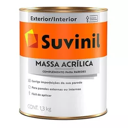 Massa Acrílica 1,3Kg Suvinil - Corante Tintas
