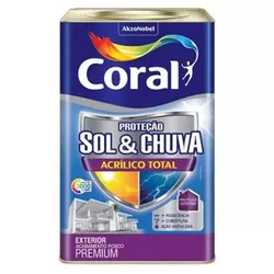 Sol e Chuva Acrilico Total Fosco 18L Coral - Core - Corante Tintas