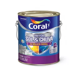 Sol e Chuva Acrilico Total Fosco 3,6L Coral - Core - Corante Tintas