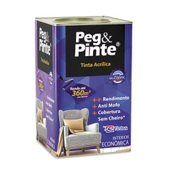 Peg e Pinte Latex Fosco Branco Eucatex 18L - Corante Tintas
