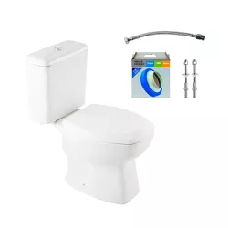 Conjunto Bacia Com Caixa Acoplada Thema Branco + K... - Cores Vivas Home Center
