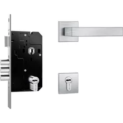 Fechadura Inox Escovado 4200 Fortinox 3 Pinos Rose... - Cores Vivas Home Center