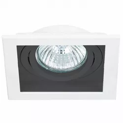Spot Embutir Quadrado Par70 Branco/Preto Bella Ilu... - Cores Vivas Home Center