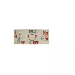 Tapete Kapazi Cleankasa 50X1,20Cm Cozinha Bread - Cores Vivas Home Center