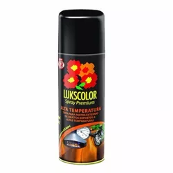 Tinta Spray Alta Temperatura Preto Fosco Lukscolor - Cores Vivas Home Center