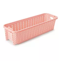Cesta Trama Retangular 920ml Rosa Plasutil - Cores Vivas Home Center