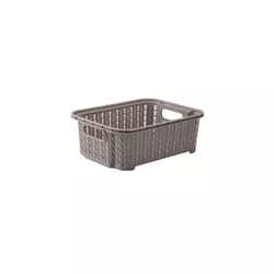 Cesta Trama Retangular 990ml cinza Plasutil - Cores Vivas Home Center
