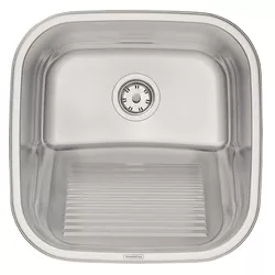 Tanque Aço Inox Encaixe 40x40Cm Polido 94403/407 T... - Cores Vivas Home Center