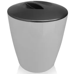 Lixeira Vitra Vintage 5 Litros Branca/Grafite Mart... - Cores Vivas Home Center