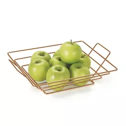 Fruteira De Mesa Quadrada Rose Gold Arthi - Cores Vivas Home Center
