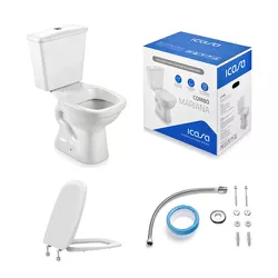 CONJ KIT BACIA ICASA P/CX ACOPL+ACESS MARIANA BRAN... - Cores Vivas Home Center