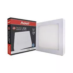 Painel de Led Avant Sobrepor Quadrado 12W 6500K - Cores Vivas Home Center