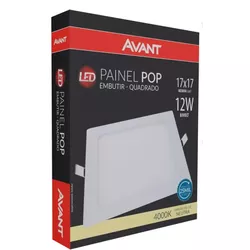 Painel de Led Avant Embutir Quadrado 12W 4000K - Cores Vivas Home Center