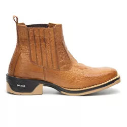 Botina Masculina Texana Jacaré Claro Jump - BOTIN... - Country Shop Botas Texanas