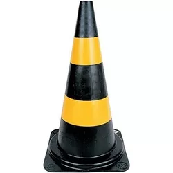 CONE DE SINALIZACAO PTO/AM C/75CM - Couto Materiais 
