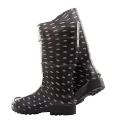 BOTA PVC FEMININA PRETA BOLINHA - V0069 - Data Brasil - EPI's & Treinamentos