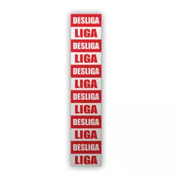 PLACA SINALIZACAO PS117 ADESIVA LIGA/DESLIGA - 009... - Data Brasil - EPI's & Treinamentos