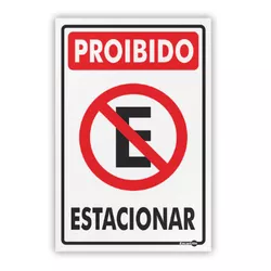 PLACA SINALIZACAO PS482 PROIBIDO ESTACIONAR - 1067 - Data Brasil - EPI's & Treinamentos
