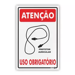PLACA SINALIZACAO PS240 PROTETOR AURICULAR OBRIGAT... - Data Brasil - EPI's & Treinamentos