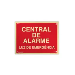 PLACA SINALIZACAO PAF887 CENTRAL DE ALARME - 13292 - Data Brasil - EPI's & Treinamentos