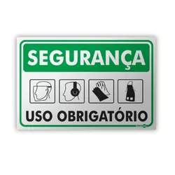 PLACA SINALIZACAO PR1028 USO OBRIGATORIO - 41041 - Data Brasil - EPI's & Treinamentos