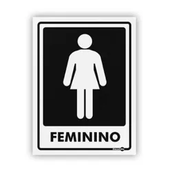 PLACA SINALIZACAO PS65 BANHEIRO FEMININO - 08192 - Data Brasil - EPI's & Treinamentos