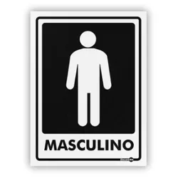 PLACA SINALIZACAO PS66 15X20MM BANHEIRO MASCULINO ... - Data Brasil - EPI's & Treinamentos