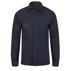 CAMISA NR10 ANTI-CHAMA S/ REFLETIVO 1 BOLSO AZUL M... - Data Brasil - EPI's & Treinamentos