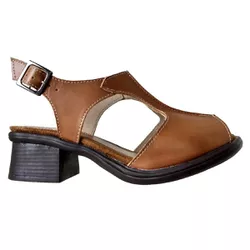 Sandália Couro Caramelo / Salto - DONNA04-CRML - DEDMAR CALÇADOS