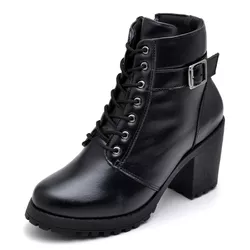 Bota Coturno Feminino DiConfort Motociclista Confort Preto - Diconfort Calçados | Calçados confortáveis e anatômicos