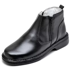 Bota Botina Social Masculino de Conforto Anatômico Ortopédico e Super Flexível Preto - Diconfort Calçados | Calçados confortáveis e anatômicos