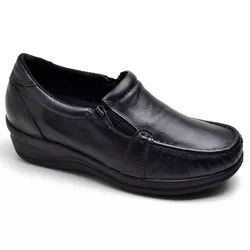 Sapato Feminino Mocassim Comfort Anatomico Enfermagem Dentista Preto - Diconfort Calçados | Calçados confortáveis e anatômicos