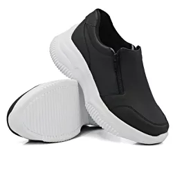 Tênis Chunky Slip On Zíperes Dkshoes Pedrarias Preto - DK Shoes | Tênis Casuais Femininos