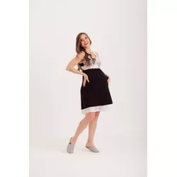 Camisola Gestante de Liganete Lisa com Renda Contr... - D'Noite - Pijamas e Homewear
