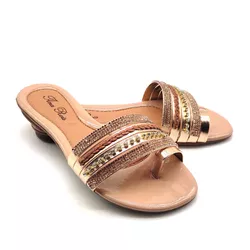 Sandália Feminina Rasteirinha Salto 2 Cm de Slide ... - Docvi Distribuidora