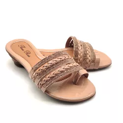 Sandália Feminina Rasteirinha Salto 2 Cm de Slide ... - Docvi Distribuidora