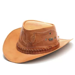 Chapéu Country de Couro Cowboy Rodeio Americano Ba... - Docvi Distribuidora