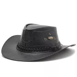 Chapéu Country de Couro Cowboy Rodeio Americano Pr... - Docvi Distribuidora