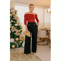 Blusa cigana - 17653 - Dominique por Fátima Abrahão | Elegante e atemporal