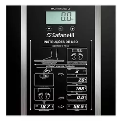 Balança de Banheiro Digital 150 KG Preta - Safanel... - Dom Pedro Refrigeração