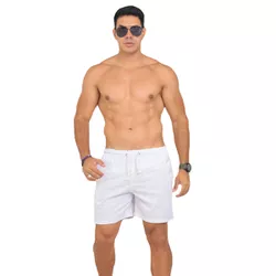Short Linho Masculino Bermudinha - Branco - BERLIN... - LORENZZO LOPEZ DROPSHIPPING