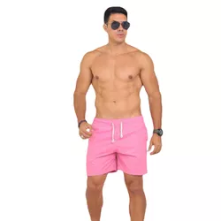 Short Linho Masculino Bermudinha - Rosa - BERLINHO... - LORENZZO LOPEZ DROPSHIPPING