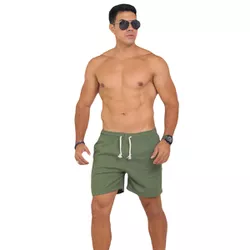 Short Linho Masculino Bermudinha - Verde - BERLINH... - LORENZZO LOPEZ DROPSHIPPING