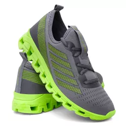 Tênis Masculino REF OPTIMUS / Cinza+Verde - OPTIMU... - LORENZZO LOPEZ DROPSHIPPING