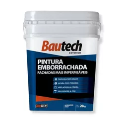 TINTA BAUTECH EMBORRACHADA BRANCO 20 KG - EDU TINTAS GUARULHOS