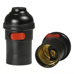 PORTA LAMPADA E-27 COM CHAVE - Eletro Light