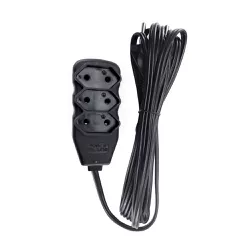 EXTENSAO 2 X 0.75MM 10A 3M PRETA - Eletro Light