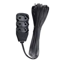 EXTENSAO 2 X 0.75MM 10A 10M PRETA - Eletro Light