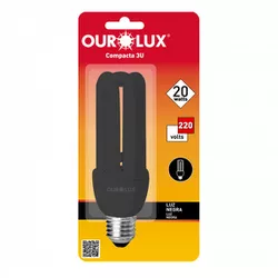 LAMPADA LUZ NEGRA 3U 20W 220V - Eletro Light